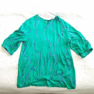 Green and Blue blouse